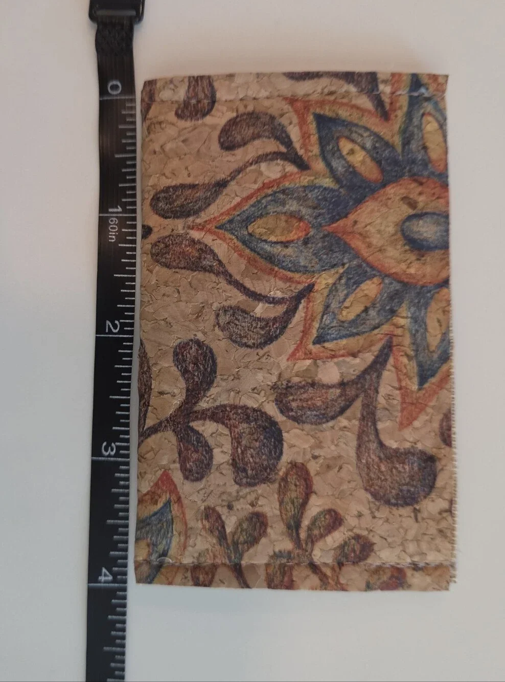 Cork Floral Print Women's Wallet - Natural Brown